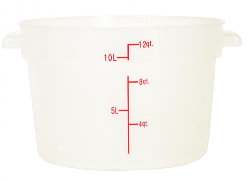 Omcan 80233 Contenant alimentaire rond de 12 pintes en polypropylène translucide