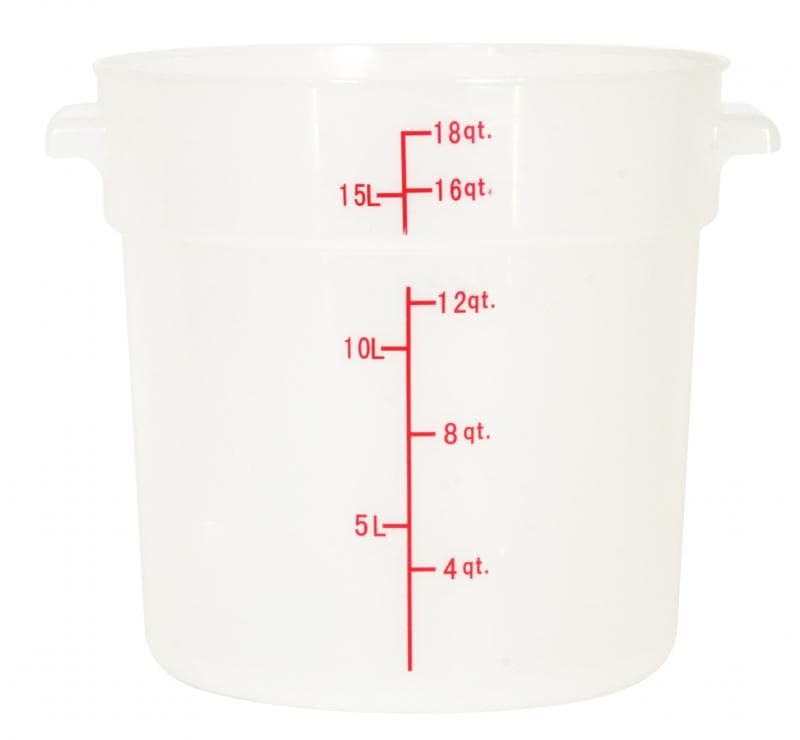 Omcan 80237 18 qt Polypropylene Translucent Round Food Storage Container
