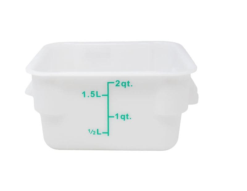 Omcan 80239 2 qt White Square Food Storage Container