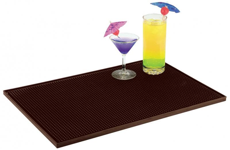 Omcan 80362 Tapis de service de bar brun de 18″ x 12″
