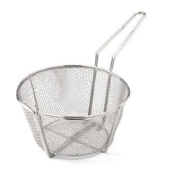 Omcan 80384 Panier à frire rond en fil métallique de 9 1/2″ x 5 3/4″, maille 4, avec poignée de 7″