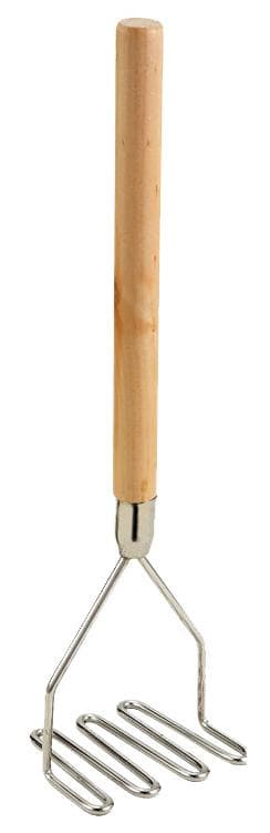 Omcan 80397 Pilon à pommes de terre carré de 5 1/4″ avec manche en bois de 24″