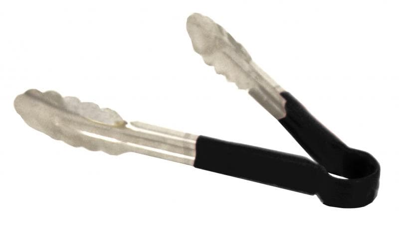 Omcan 80540 9" Heavy-Duty Utility Tongs with Black Plastic Handle