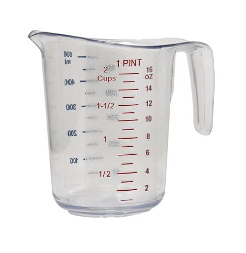 Omcan 80571 16 oz / 500 ml Clear Polycarbonate Measuring Cup