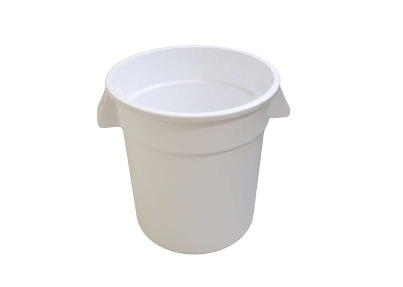 Omcan 80582 10-Gallon Polyethylene White Round Ingredient Bin
