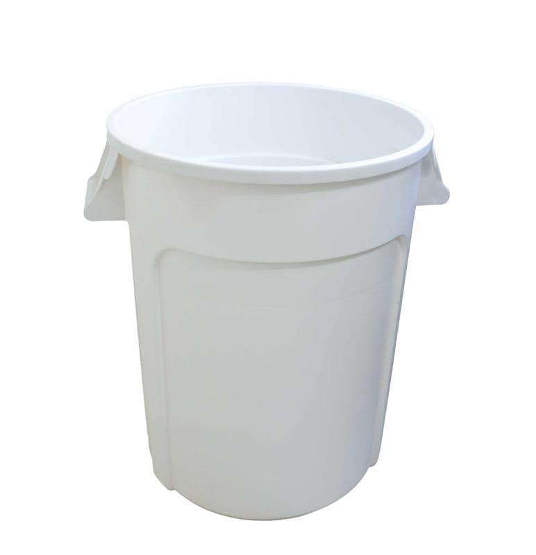 Omcan 80584 32-Gallon Polyethylene White Round Ingredient Bin