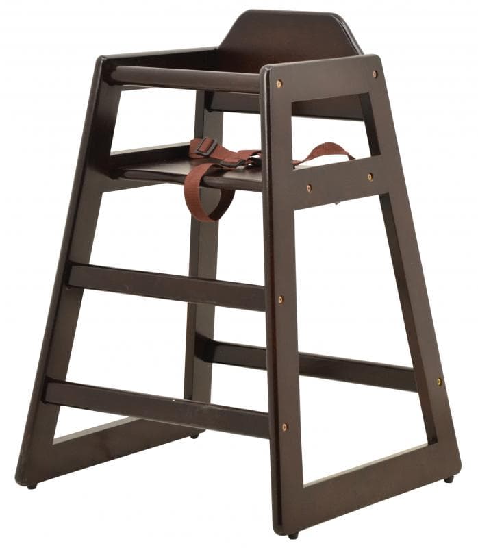 Omcan 80612 Commercial Mahogany Wooden High Chair