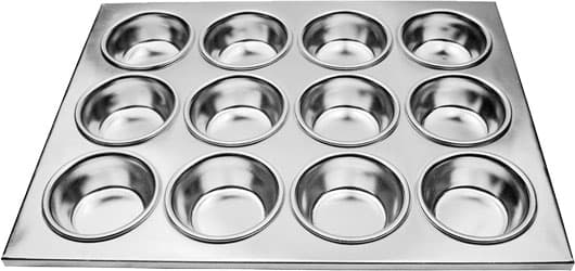 Omcan 80628 12-Cup Aluminum Muffin Pan