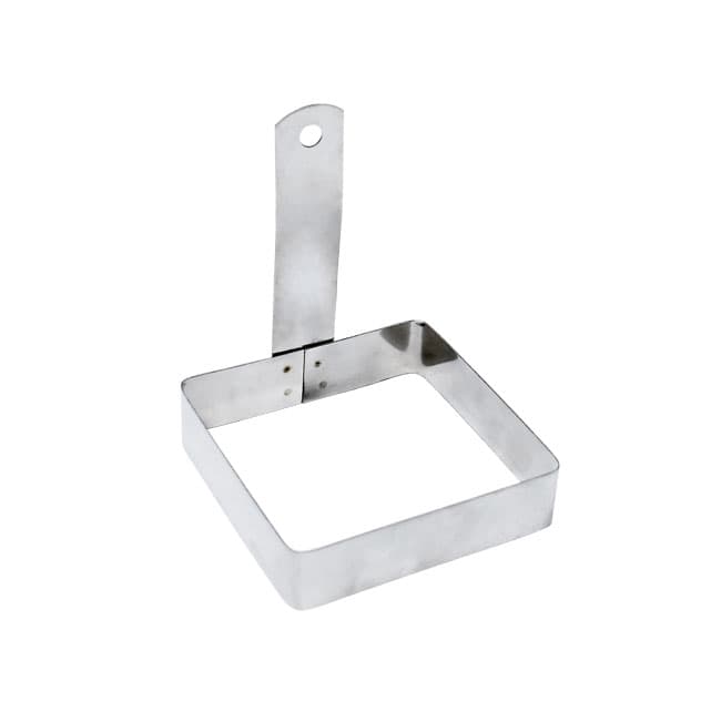 Omcan 80775 Anneau à œuf carré en acier inoxydable de 4″