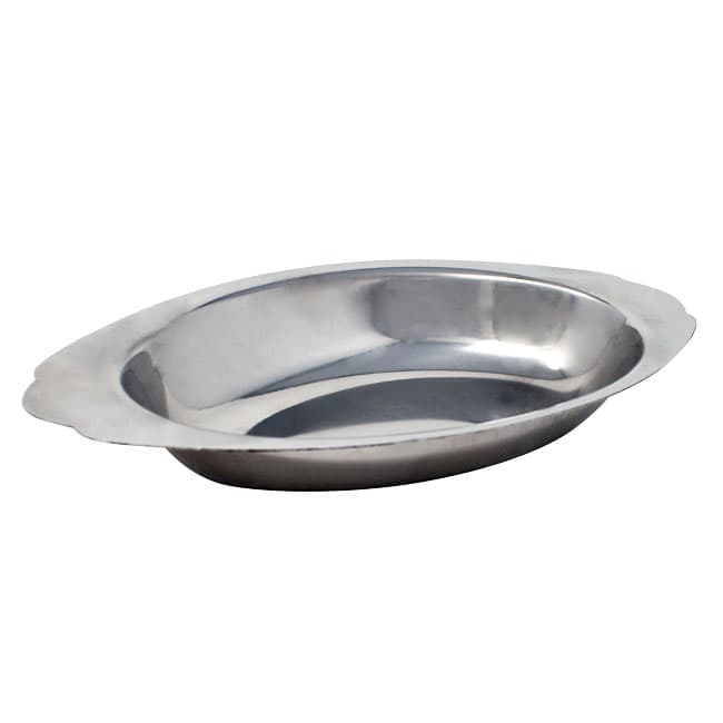 Omcan 80798 15 oz Stainless Steel Au Gratin Oval Dish