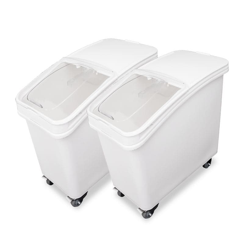Omcan 80986 27 Gallon (102 Liter) Ingredient Bin with Sliding Lid and Scoop - Pack of 2