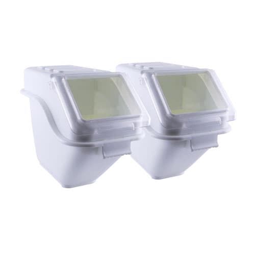 Omcan 80988 6 Gallon (24 Liter) Shelf Ingredient Bin with Scoop – Set of 2