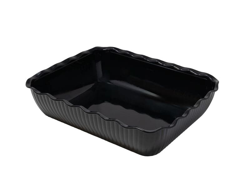 Omcan 81047 Pot à charcuterie noir festonné de 13″ x 10 5/16″ x 3 1/4″, capacité de 10 lb, NSF