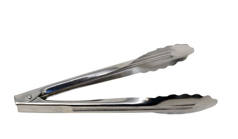 Omcan 81067 7" Stainless Steel Coiled Spring Utility Tongs – Heavy-Duty