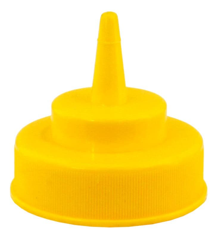 Omcan 81129 Bouchon jaune pour bouteilles souples à large goulot de 12/16/24/32 oz