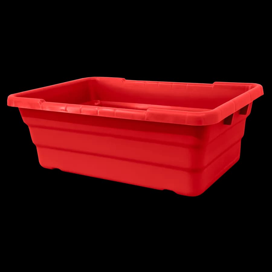 Omcan 81138 Red Stackable Meat Lug / Tote Box 25″ x 16″ x 8-1/2″ NSF