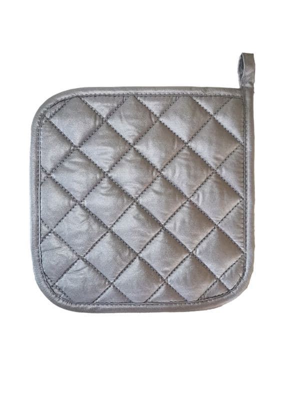 Omcan 81180 Manique de 8″ x 8″ en coton à revêtement argenté – paquet de 12