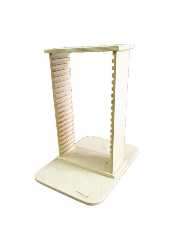 Omcan 81229 Support Linea Dori en bois de hêtre à 20 fentes pour planches de service à pinsa romana