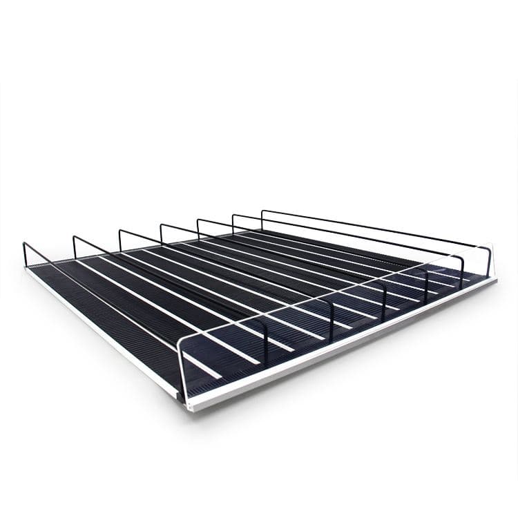 Omcan 81248 Adjustable Gravity Feed Roller Shelf for Display Refrigerators - 17 3/4" x 13"