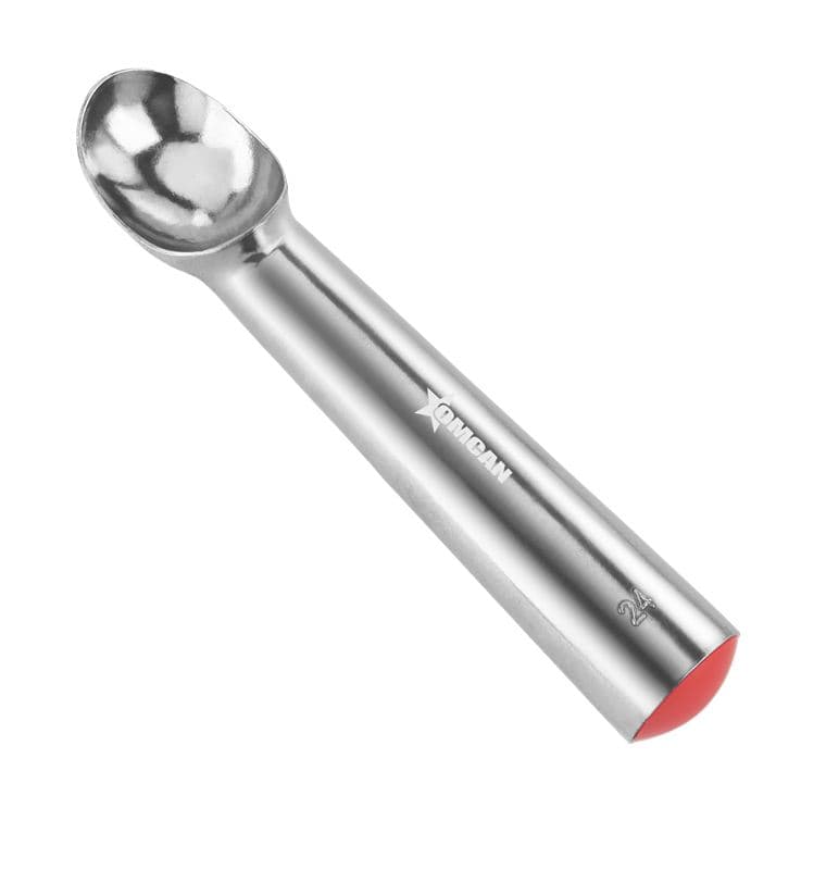 Omcan 81295 Cuillère à crème glacée en aluminium no 24, rouge – 1 1/2 oz (45 ml)