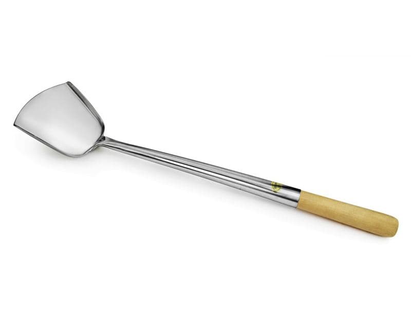 Omcan 81316 Spatule wok moyenne en acier inoxydable de 4-3/4″ x 4-1/5″ avec manche de 15″