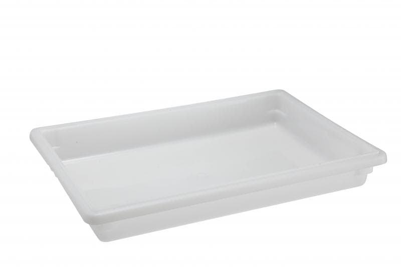 Omcan 85128 18″ x 26″ x 3.5″ Polypropylene White Rectangular Food Storage Container