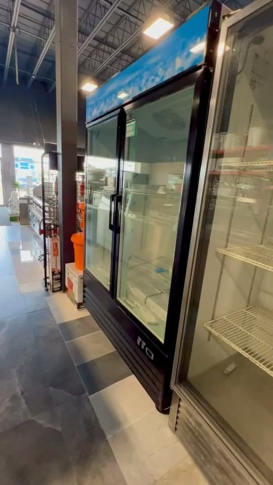 Two Glass Door Upright Refrigerator, 54" (Open Box)
