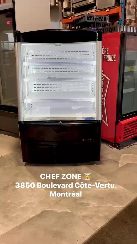 Eurodib 36" Open Grab-and-Go Refrigerated Merchandiser with Retractable Curtain (Open Box)