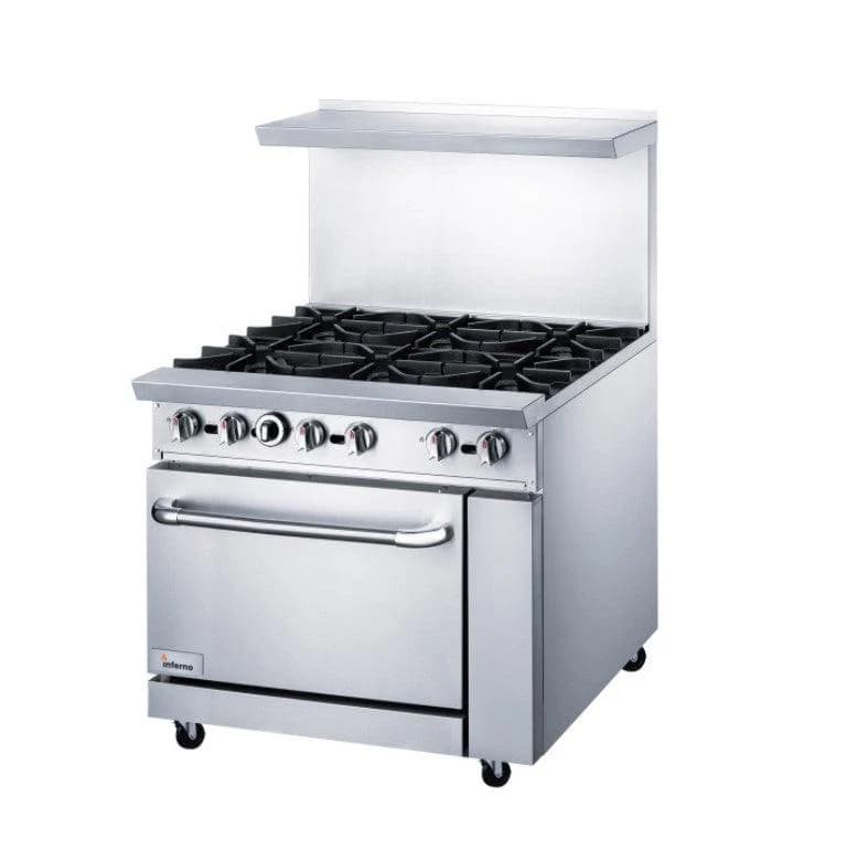 Cuisinière à gaz de restaurant de 36″ avec 6 brûleurs ouverts