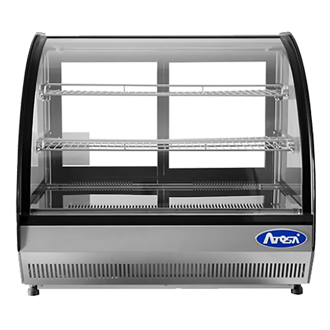 Atosa CRDC-35 Vitrine à pâtisseries réfrigérée de comptoir en verre courbé de 28″