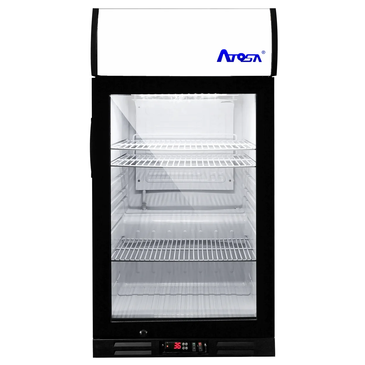 Atosa CTD-3ST Réfrigérateur vitré de comptoir à une porte de 18″ de large avec affichage lumineux