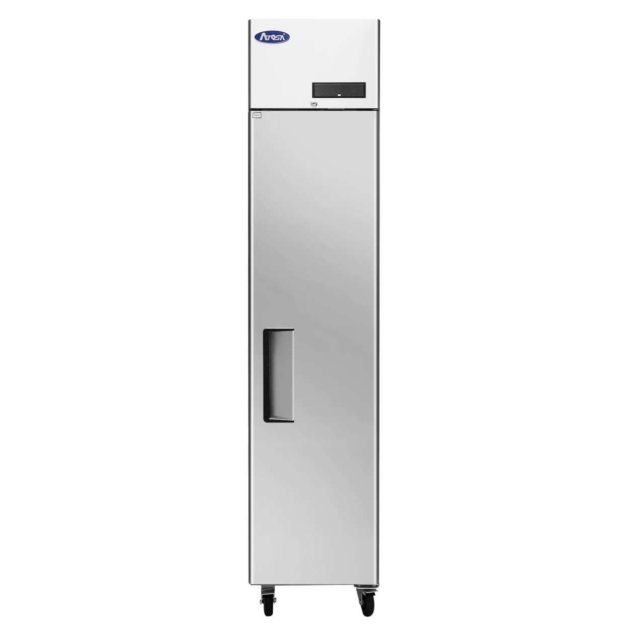 Atosa MBF15FSGR Congélateur vertical étroit en acier inoxydable à une porte pleine de 18″ de large