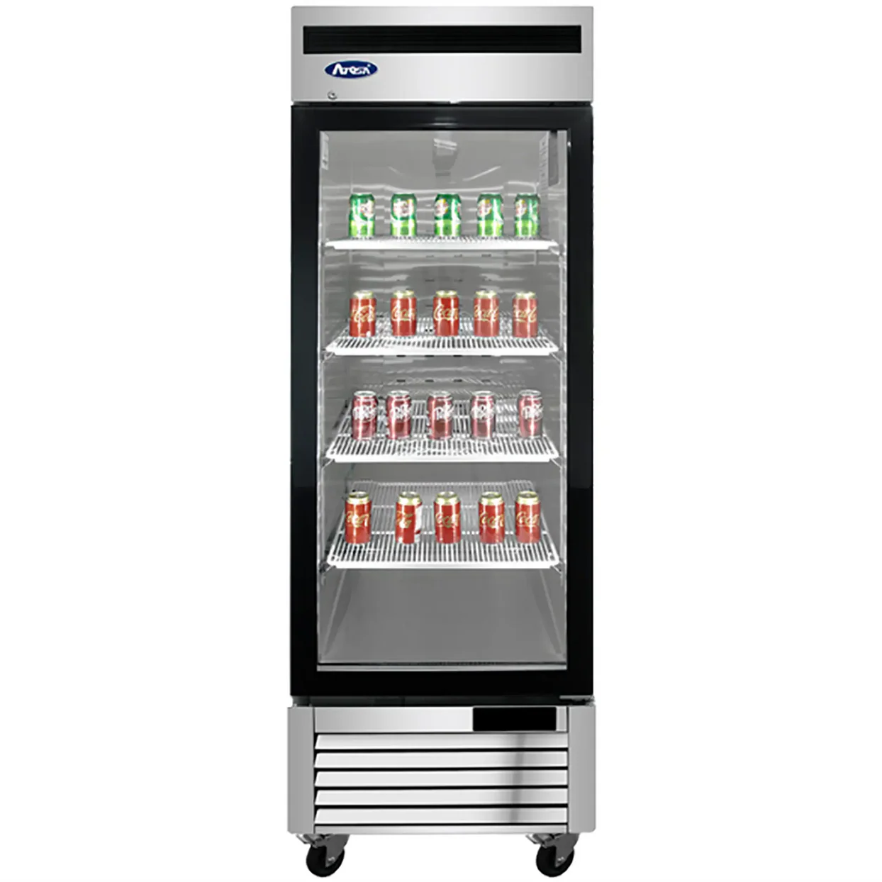 Atosa MCF8701GR Congélateur vitré en acier inoxydable à une porte de 27″ de large