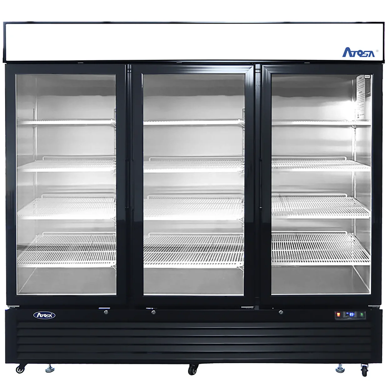 Atosa MCF8728GR Congélateur vitré à trois portes de 82″ de large