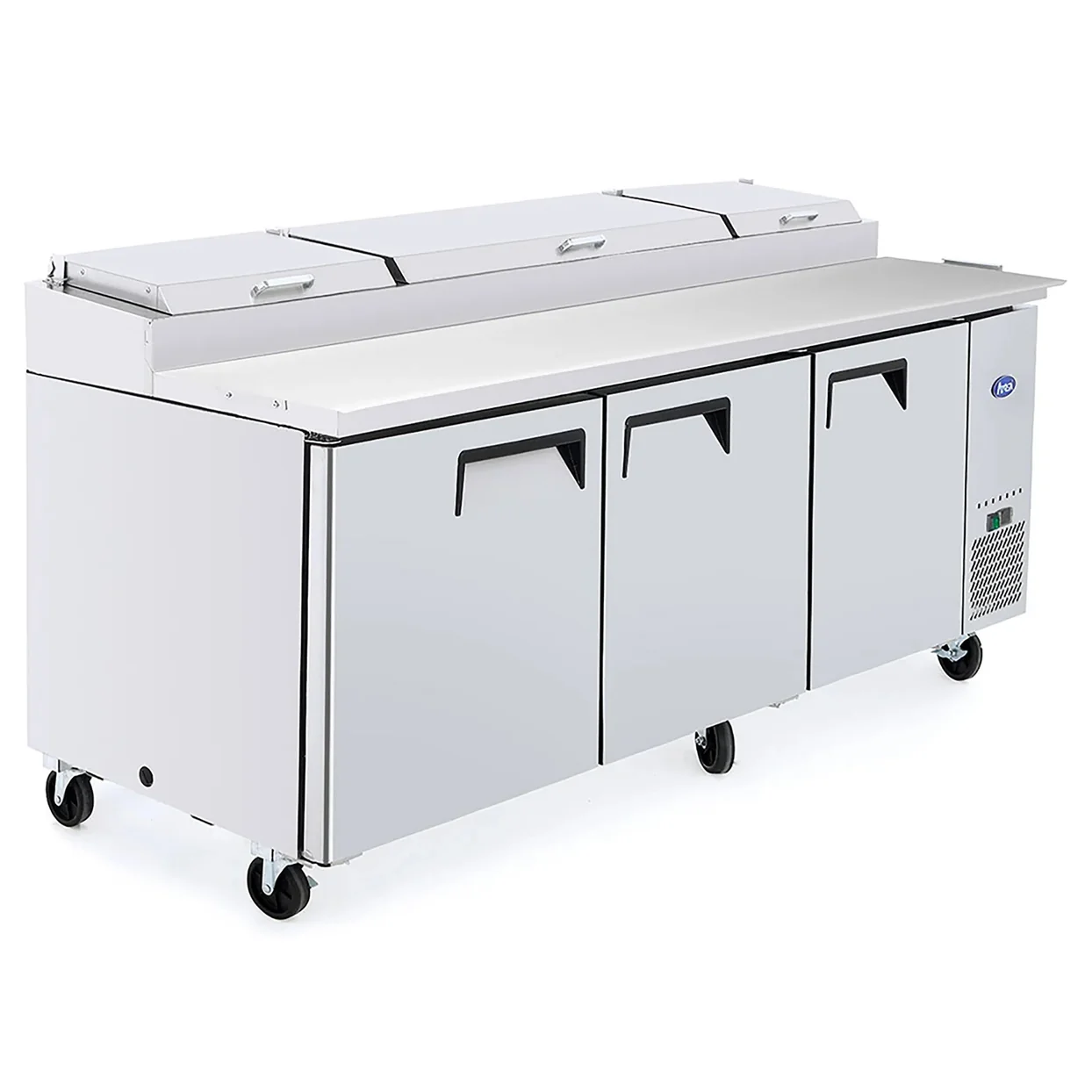 Atosa MPF8203GR Triple Door 93″ Refrigerated Pizza Prep Table
