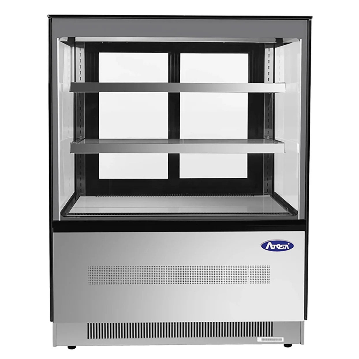 Atosa RDCS-35 Vitrine à pâtisseries réfrigérée en verre droit à 2 étages de 36″