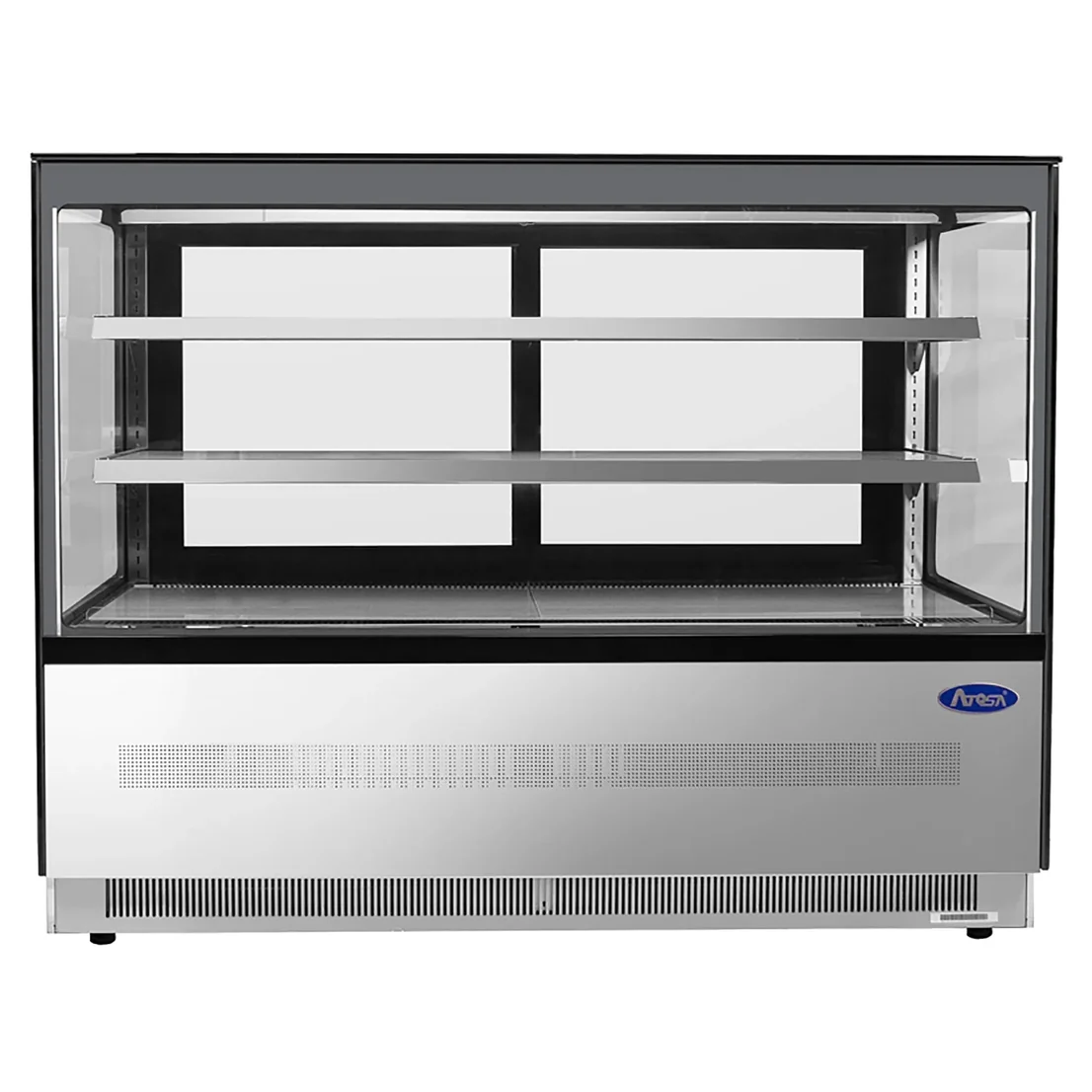 Atosa RDCS-60 Vitrine à pâtisseries réfrigérée en verre droit à 2 étages de 60″