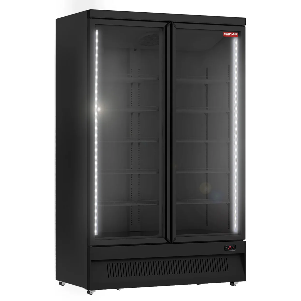 New Air NGF-49-HB Congélateur vitré à deux portes de 49″ de large