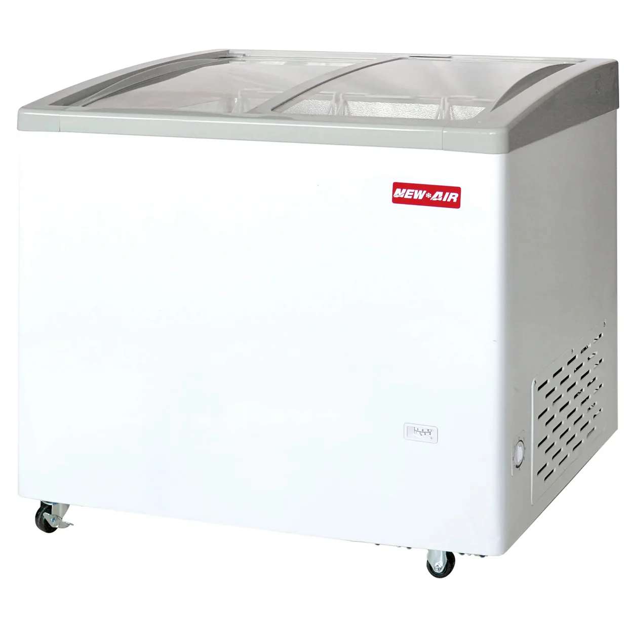 New Air NIF-61-CG Double Door 61″W Curved Glass Display Chest Freezer