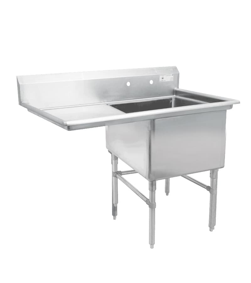 Single sink with drain board Left orRight 24″x24″ & 30″X51″