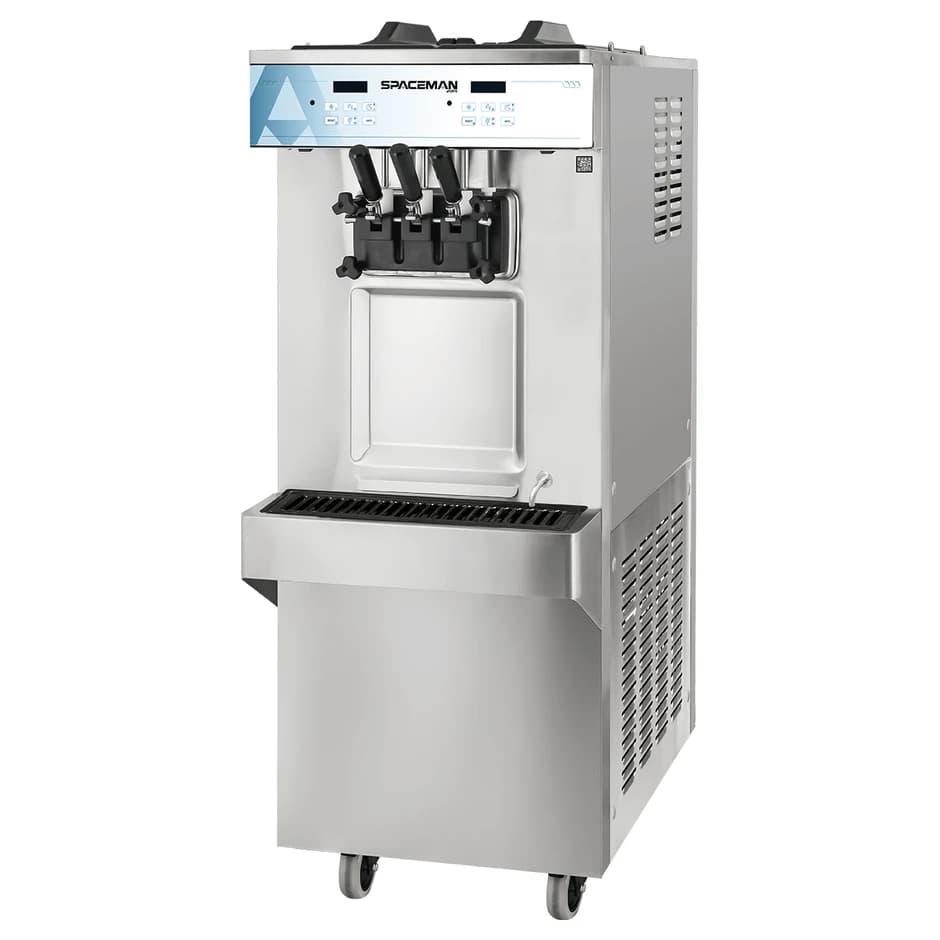 Machine à crème glacée molle Spaceman 6250-C – sur pied, deux saveurs (Twin Twist), alimentation par gravité