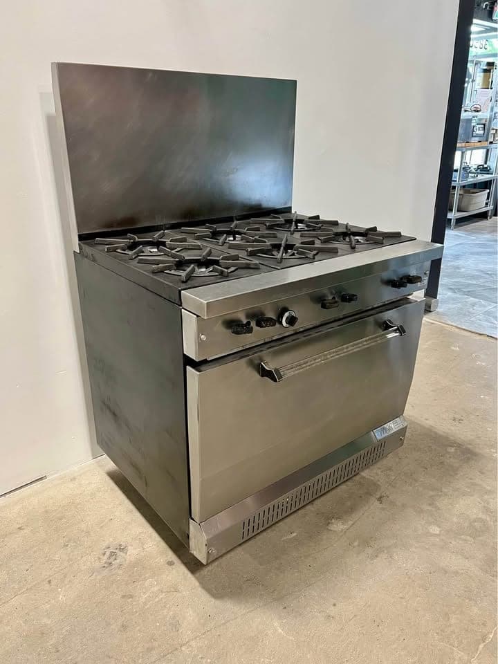 6-Burner Natural Gas Range with Oven (Used)
