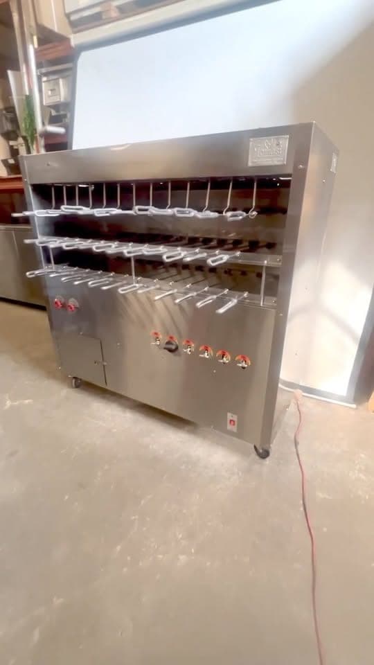 Rotary Natural Gas Skewer Grill, 38 Skewers (Used)