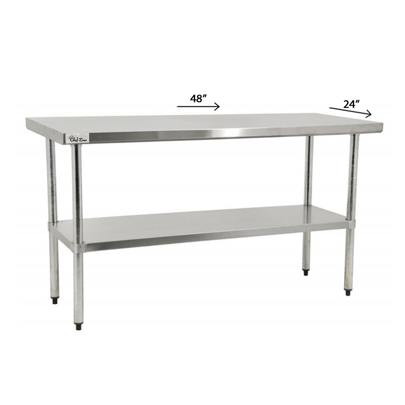 Chef zone Table de travail Régulier 24''x48''