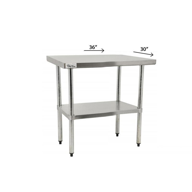 chef zone Table de travail Régulier 30''x36''