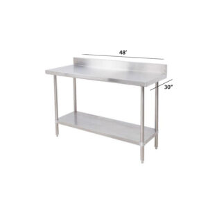 Table avec dosseret / Table with backsplash 30”x48"x34"
