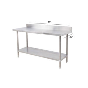 Table avec dosseret / Table with backsplash 30”x72"x34"