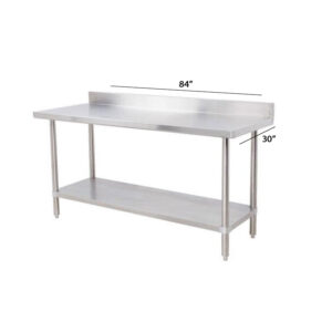 Table avec dosseret / Table with backsplash 30”x84"x34"